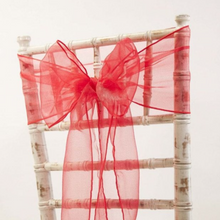 Load image into Gallery viewer, Chair Sash Chiffon VARIOUS COLOURS. 'Add on product' only. (HIRE)