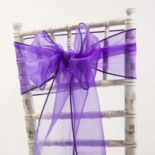 Load image into Gallery viewer, Chair Sash Chiffon VARIOUS COLOURS. 'Add on product' only. (HIRE)