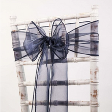 Load image into Gallery viewer, Chair Sash Chiffon VARIOUS COLOURS. 'Add on product' only. (HIRE)