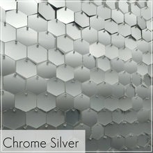 Load image into Gallery viewer, Luxury Shimmer Wall - Chrome Silver - NEW HEXAGON!
