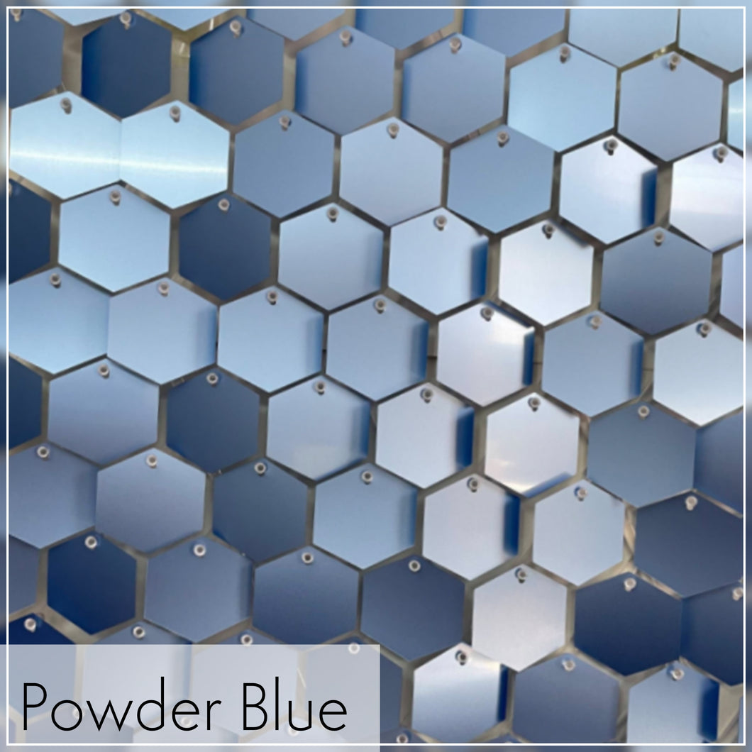 Luxury Shimmer Wall - Powder Blue - NEW HEXAGON!