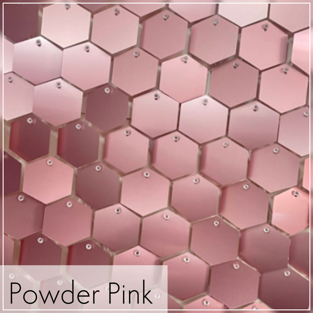 Luxury Shimmer Wall - Powder Pink - NEW HEXAGON!