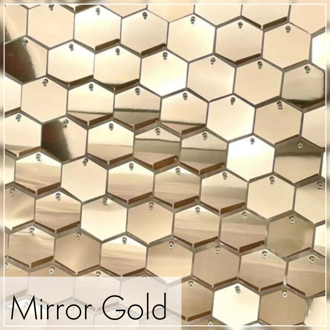 Luxury Shimmer Wall - Mirror Gold - NEW HEXAGON!