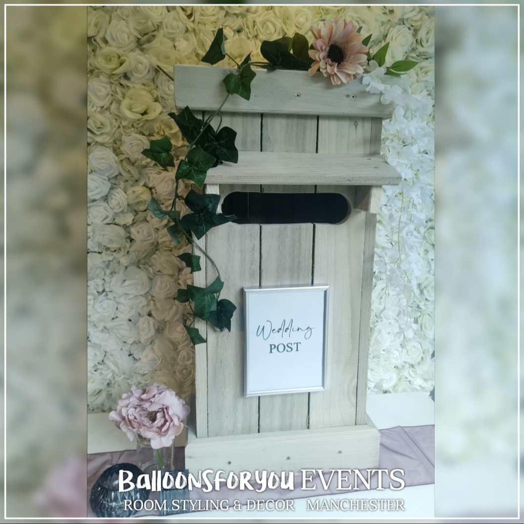 Rustic/Whitewashed Postbox  Add-on Item (HIRE)