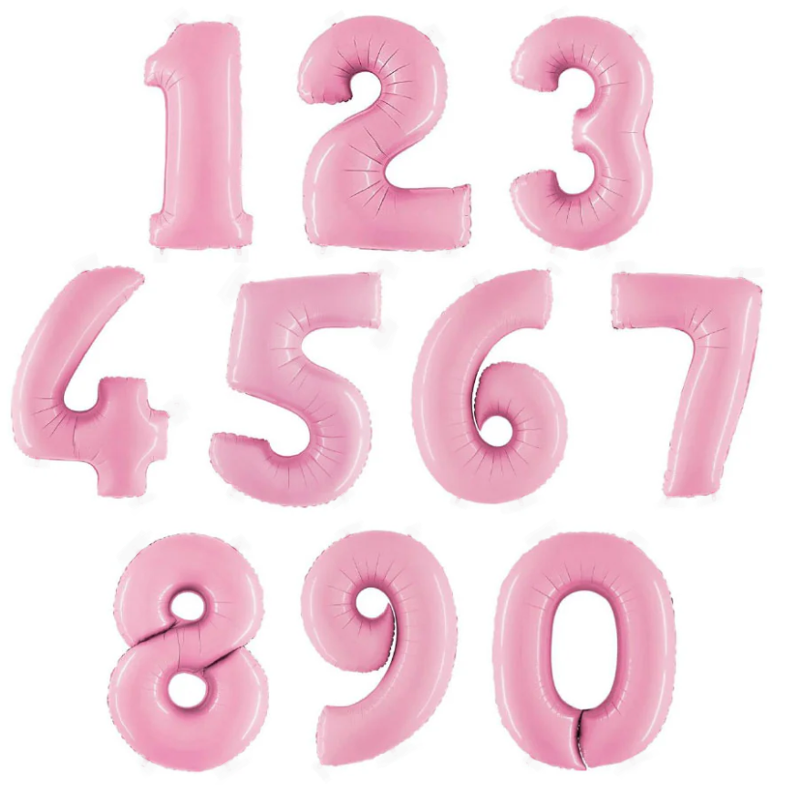 Giant Numbers - Pastel Pink