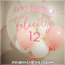 Load image into Gallery viewer, Deco Bubble 24" Clear - Personalised STANDARD colour lettering
