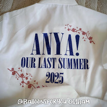 Load image into Gallery viewer, WITH POSTAGE: LEAVERS Shirt (for signing) Mamma Mia! Inspired

