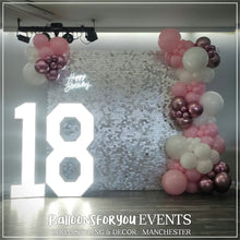 Load image into Gallery viewer, ***JANUARY OFFER*** A further 10% OFF the prices listed! BACKDROP Package NO HELIUM *SAVE up to £45! (Hire)
