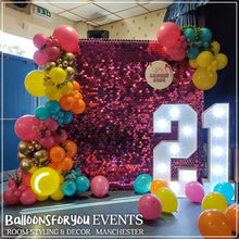 Load image into Gallery viewer, ***JANUARY OFFER*** A further 10% OFF the prices listed! BACKDROP Package NO HELIUM *SAVE up to £45! (Hire)
