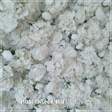 Load image into Gallery viewer, Luxury White Rose Hydrangea Flower Wall 8ft x 8ft (Hire)
