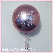 Load image into Gallery viewer, Orb Balloon 15&quot; Rose Gold - Personalised STANDARD colour lettering
