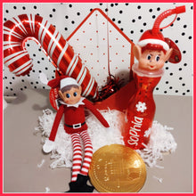 Load image into Gallery viewer, Elf Arrival! Envelope, Personalised Balloon, Waterbottle &amp; Chocolate Coin/s
