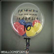 Load image into Gallery viewer, &#39;FRIENDS&#39; Deco Bubble 24&quot; Clear - Personalised
