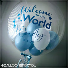 Load image into Gallery viewer, &#39;Welcome to the World&#39;&#39; Deco Bubble 24&quot; Clear - Personalised
