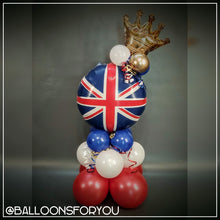 Load image into Gallery viewer, Union Jack JUBILEE Table Display with Crown
