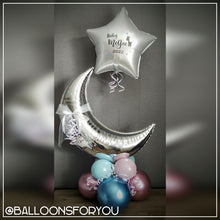 Load image into Gallery viewer, New Baby Personalised Moon Display PINK &amp; BLUE
