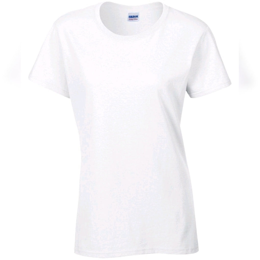 Ladies Adult Personalised T-Shirt WHITE