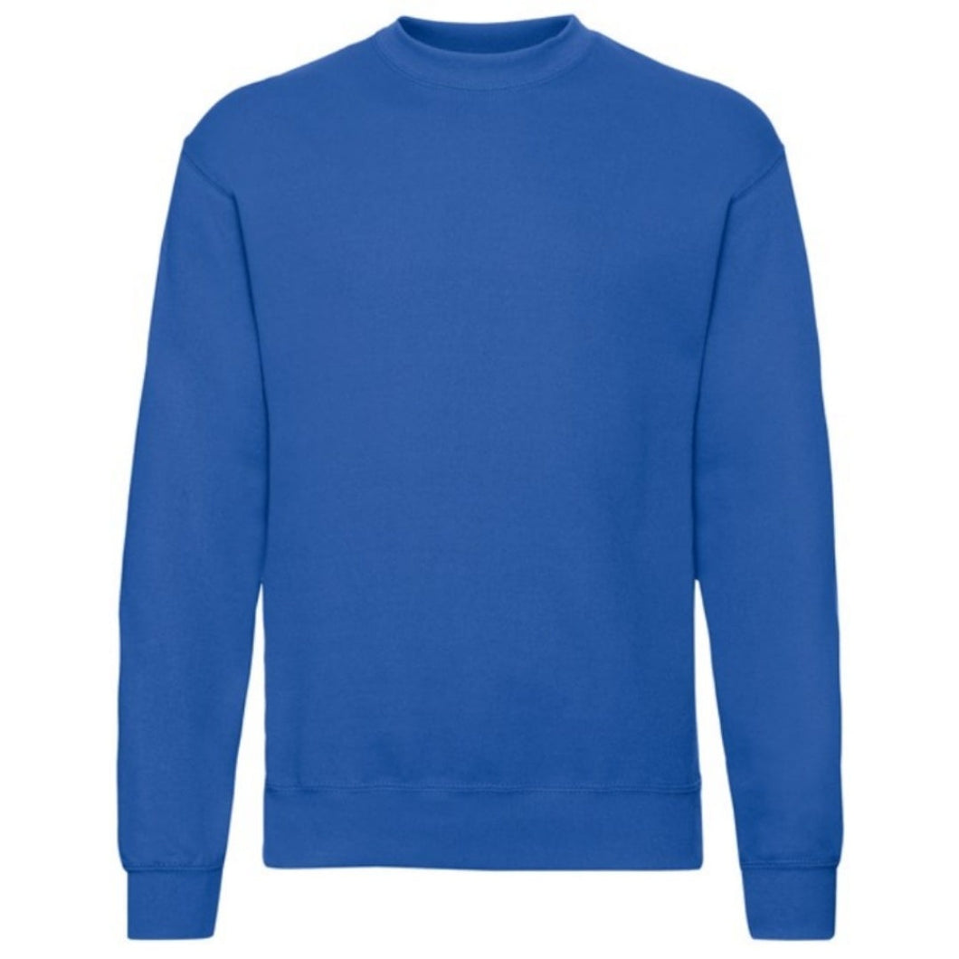 Mens / Unisex Adult Personalised SWEATSHIRT ROYAL BLUE