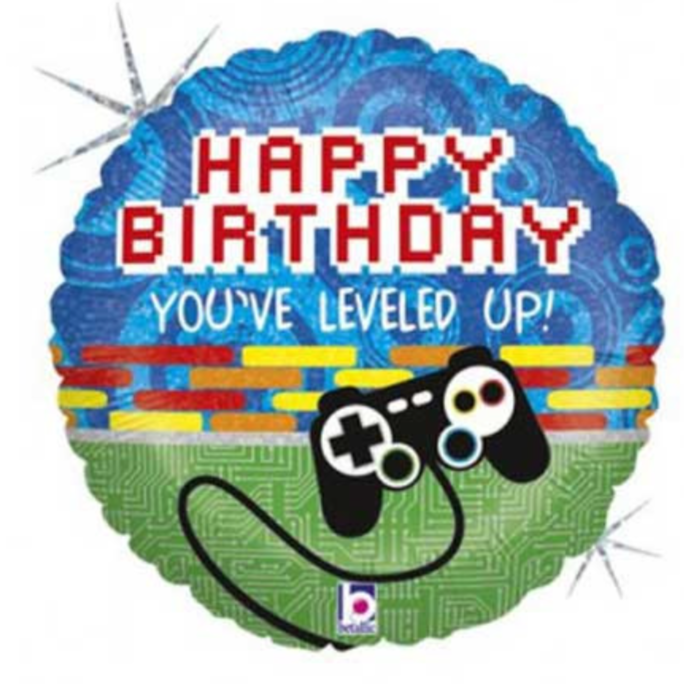 Gamer Happy Birthday Foil Helium Balloon 18