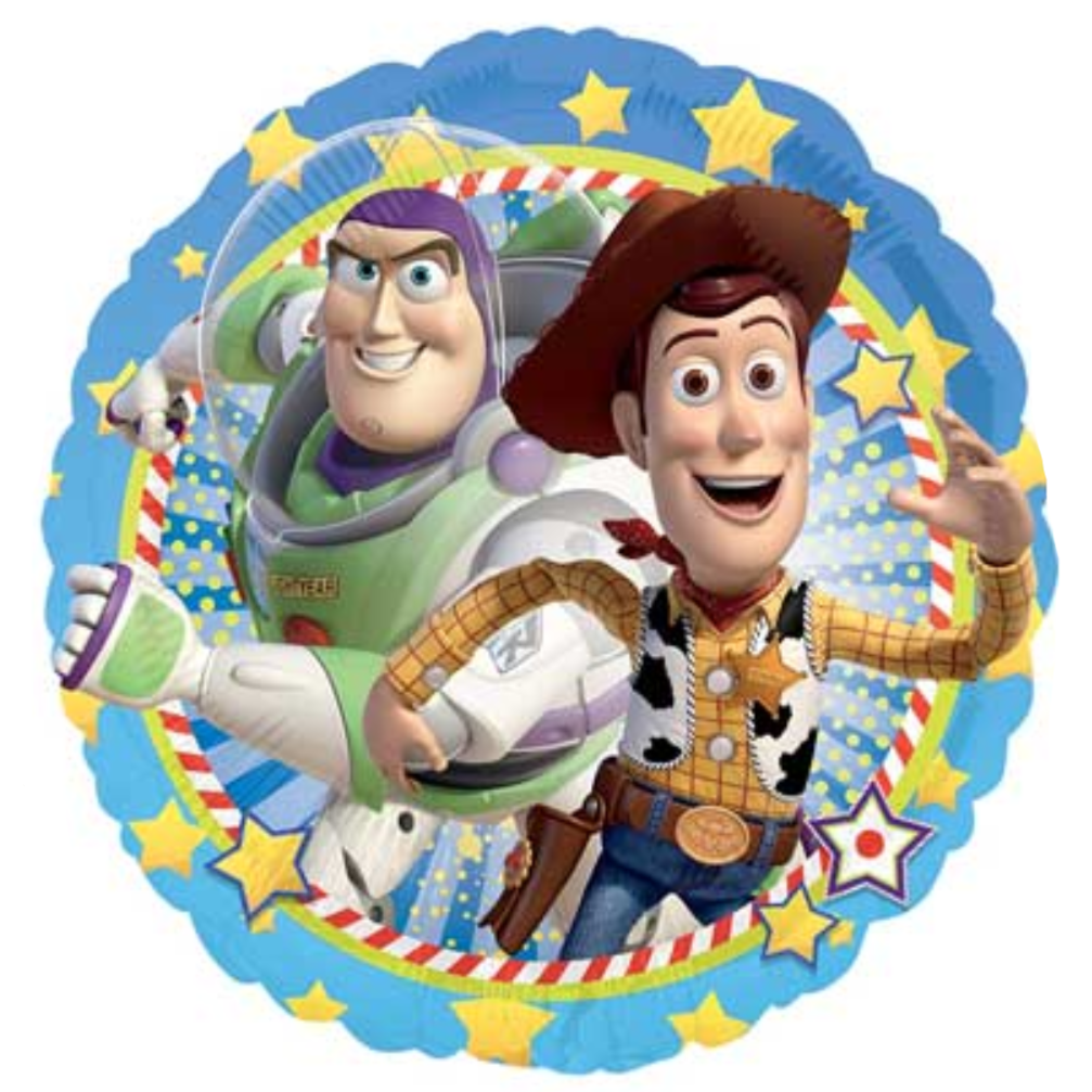 Toy Story Round Woody Buzz Foil Helium Balloon 18