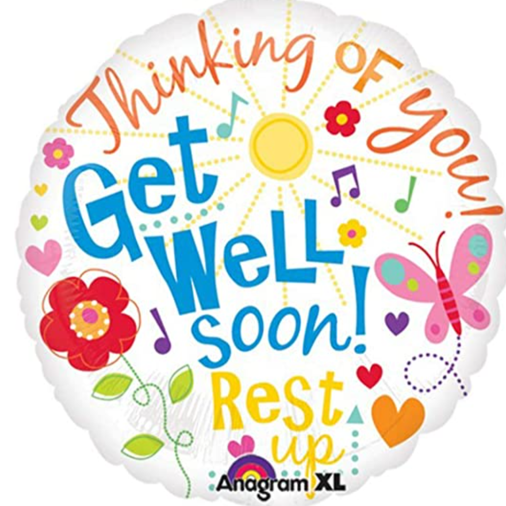 Get Well Soon Foil Helium Balloon 18