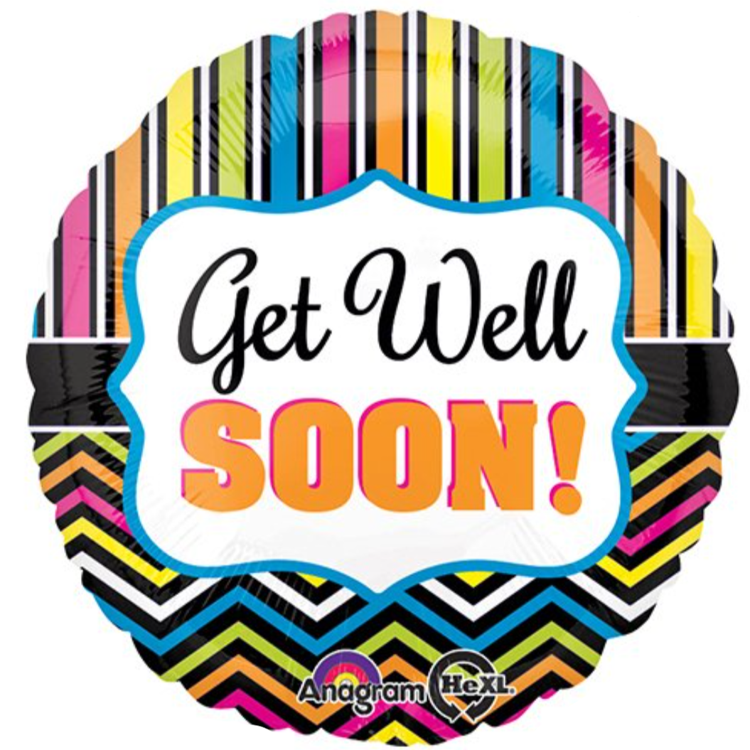 Get Well Soon Foil Helium Balloon 18