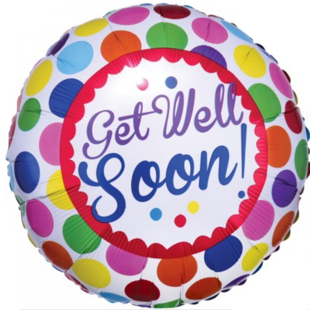 Get Well Soon Foil Helium Balloon 18