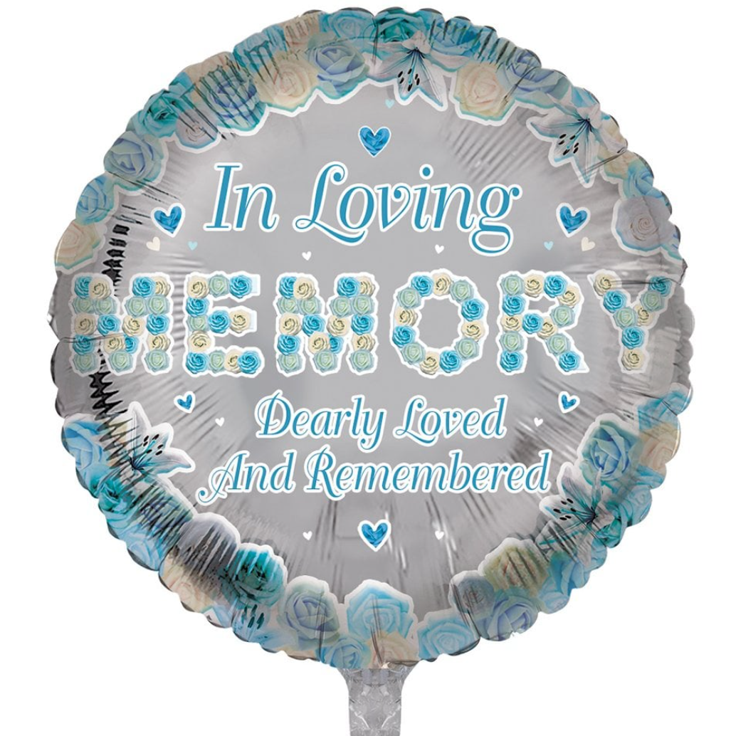 In Loving Memory (Blue) Foil Helium Balloon 18