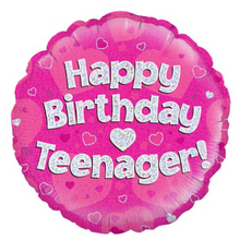 Load image into Gallery viewer, 13th / Teenager Pink Foil Helium Balloon 18&quot;
