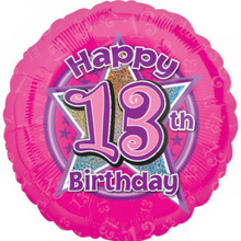 Load image into Gallery viewer, 13th / Teenager Pink Foil Helium Balloon 18&quot;
