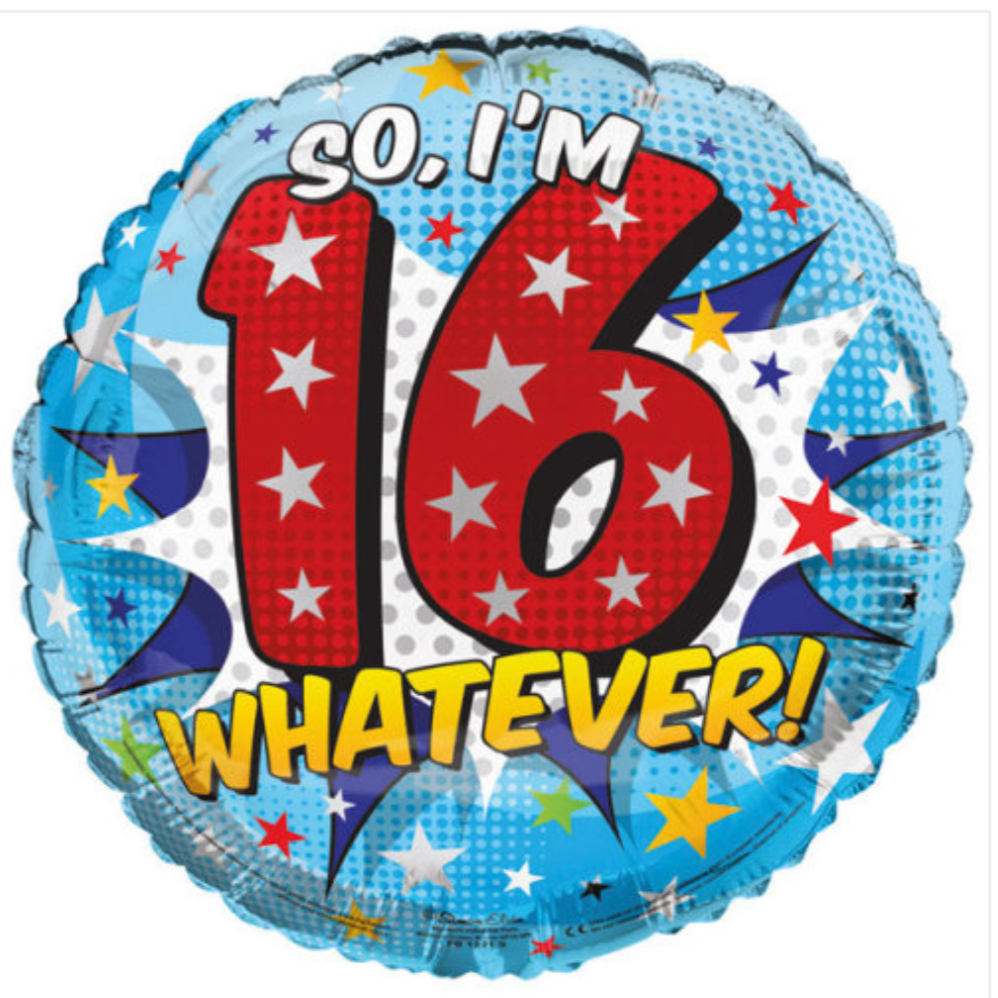 16 'Whatever!' Foil Helium Balloon 18