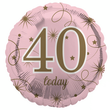 Load image into Gallery viewer, 13th - 100th Birthday Pink &amp; Gold Foil Helium Balloon 18&quot;
