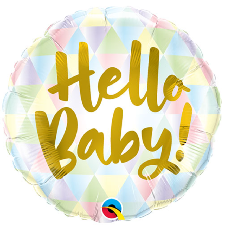 Hello Baby Foil Helium Balloon 18