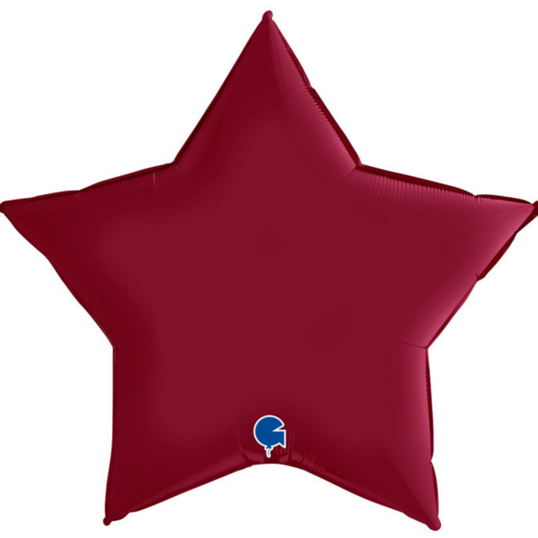 Giant Star Balloon SATIN CHERRY 36