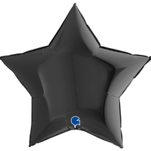 Load image into Gallery viewer, Giant Star Balloon BLACK 36&quot; - Personalised STANDARD colour lettering
