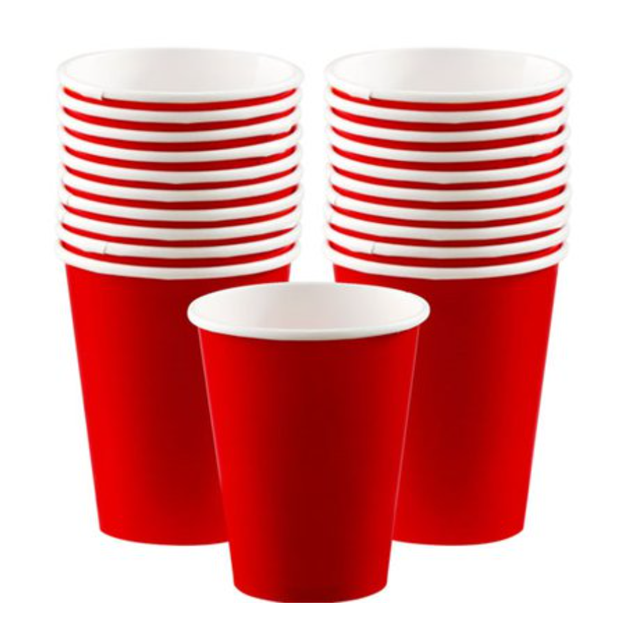 Red Paper Cups (9oz) 14pk