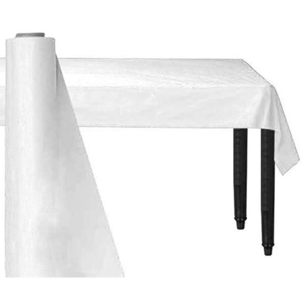 White Plastic Banqueting Roll (30m x 1m)