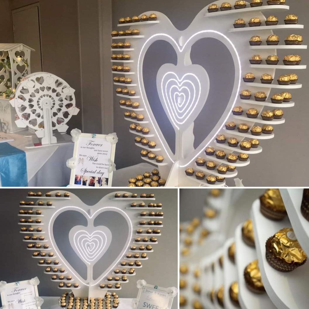 Heart LED Chocolate Display (Hire)