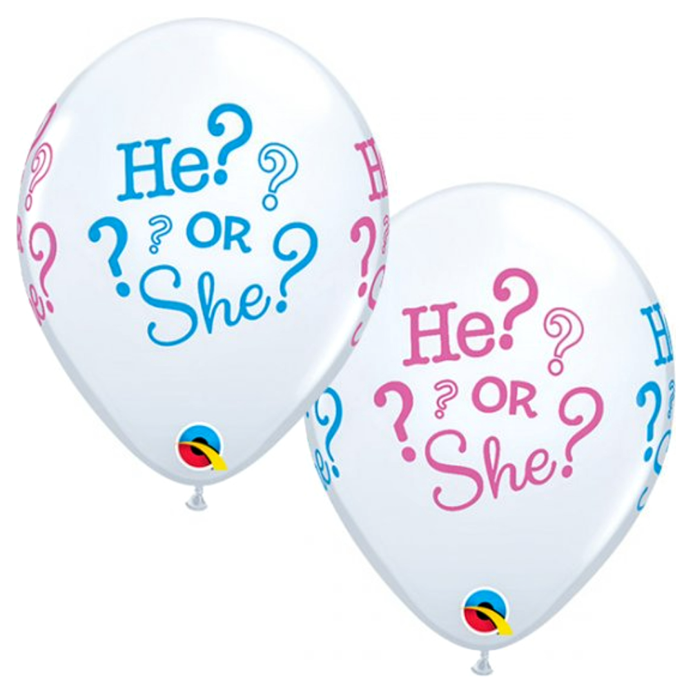 'He or She?' Table Balloon Cluster (of 3)